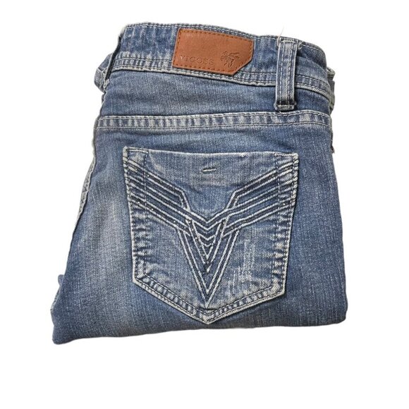 Vigoss Womens Low Rise Medium Wash Embroidered Pocket Skinny Jeans Size 27 - Picture 4 of 9